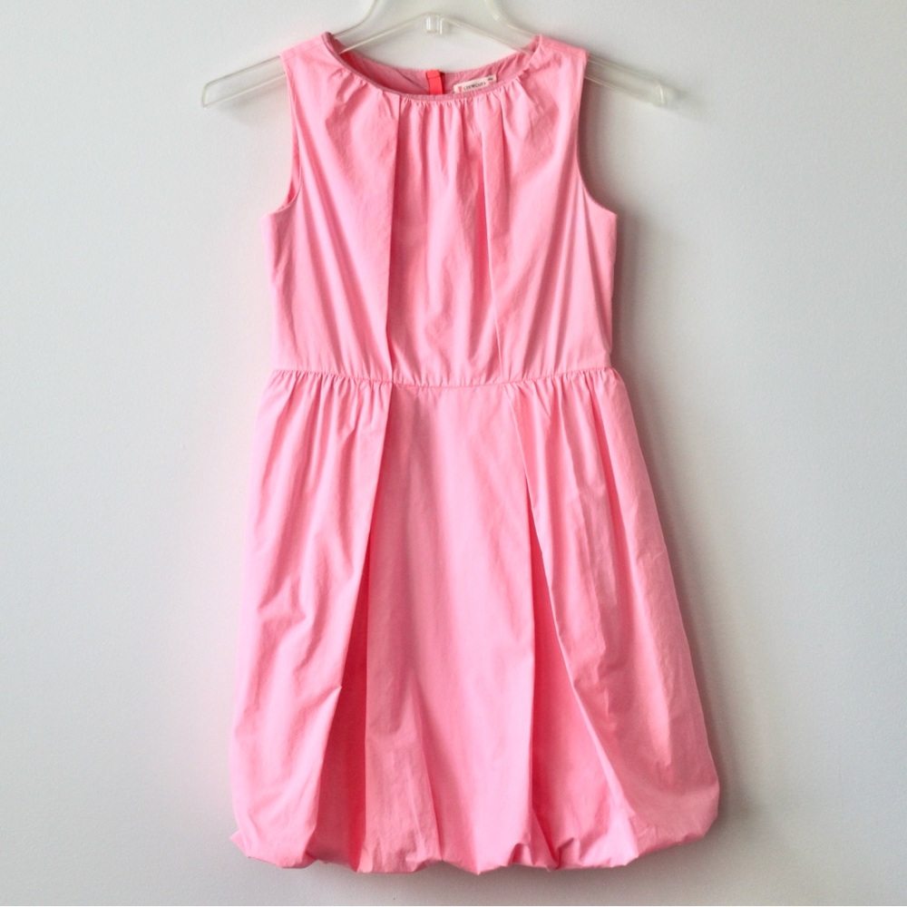 J. Crew Crewcuts 100% Cotton Bubblegum Pink Bubble Skirt Sleeveless Dress 10